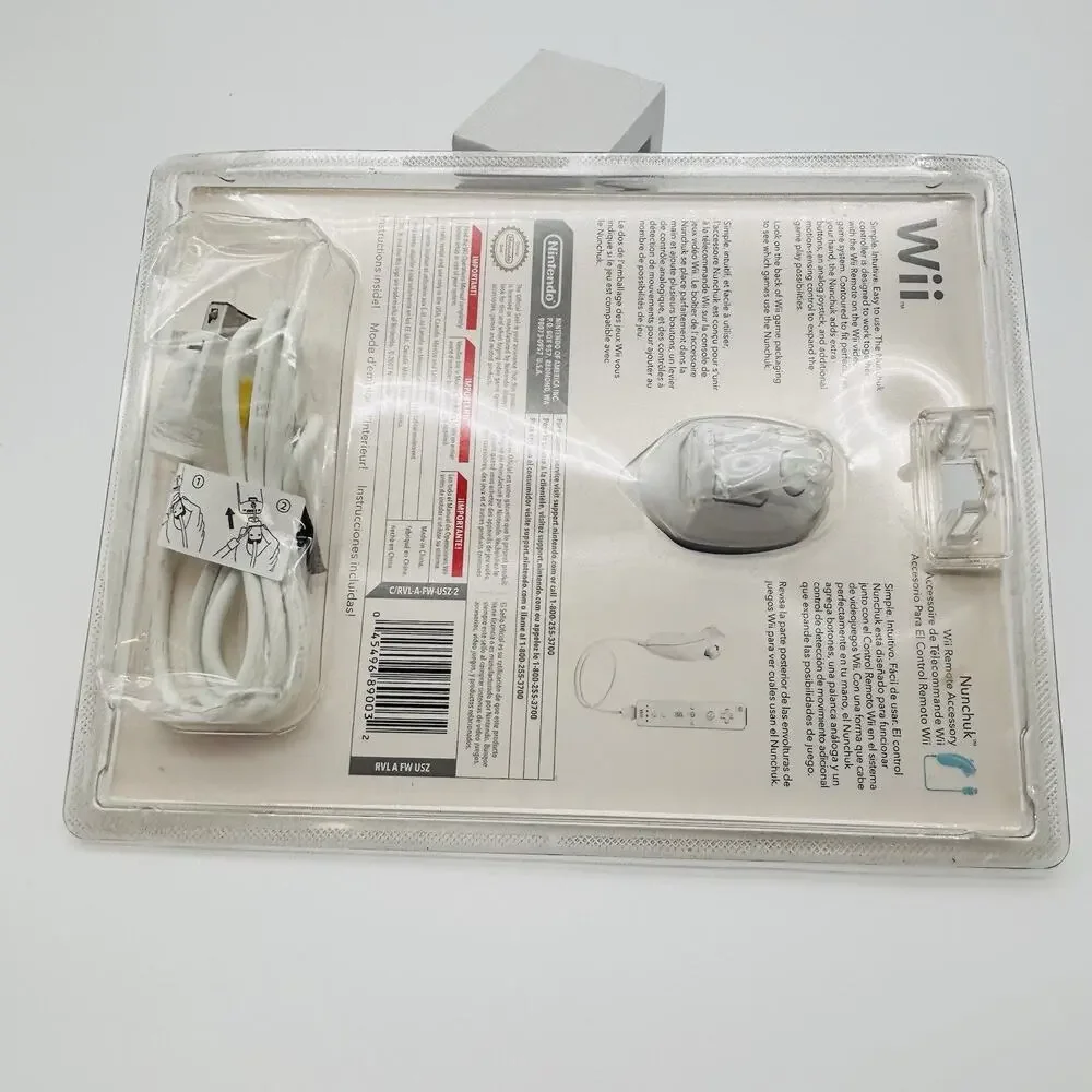 Official Nintendo Wii OEM Nunchuck Controller, NEW Factory Sealed